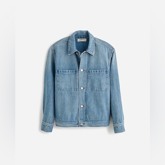 NWOT Madewell Denim Shirt-Jacket in Jamestown Wash - Medium - Blue - Picture 6 of 9